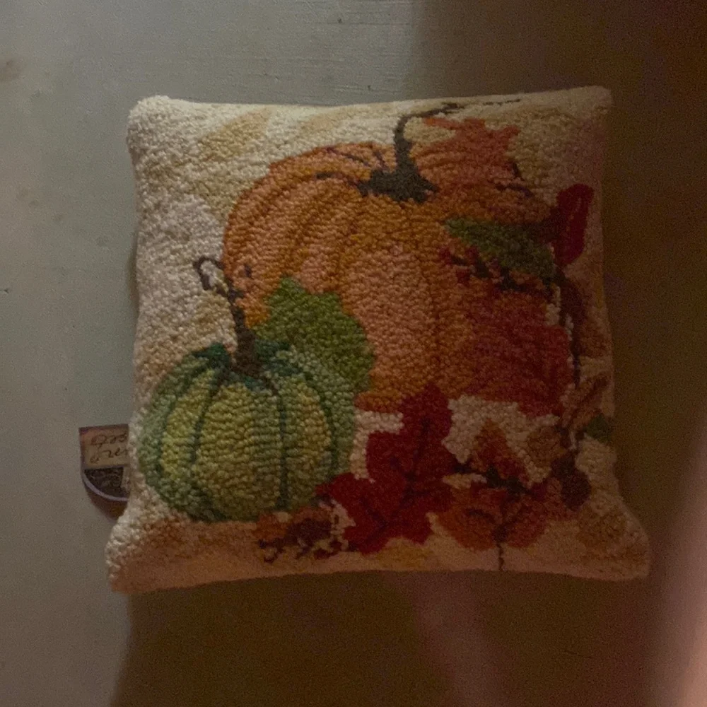 Susan Winget Stitched Autumn Pillow